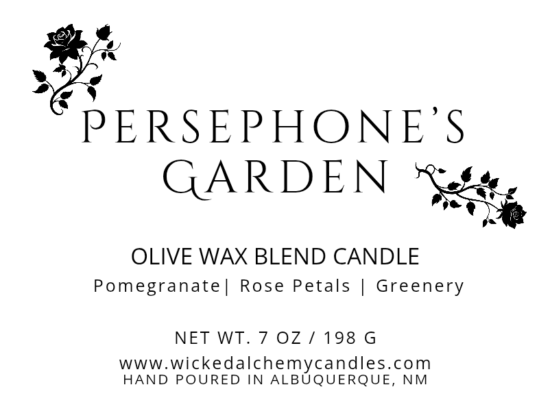 Persephone's Garden 7oz Cotton Wick Candle (Adobe Rose)