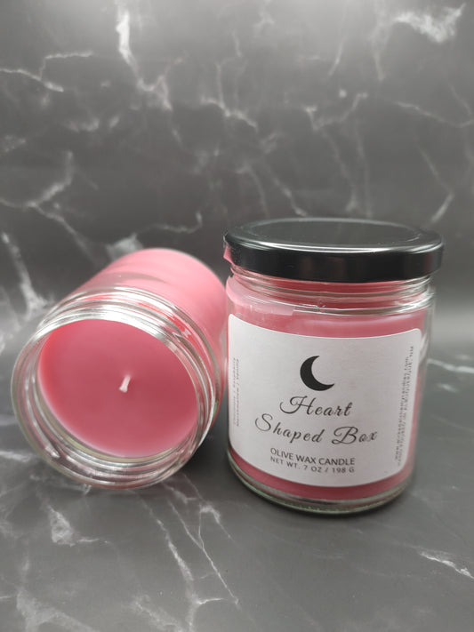 Heart Shaped Box 7oz Cotton Wick Candle