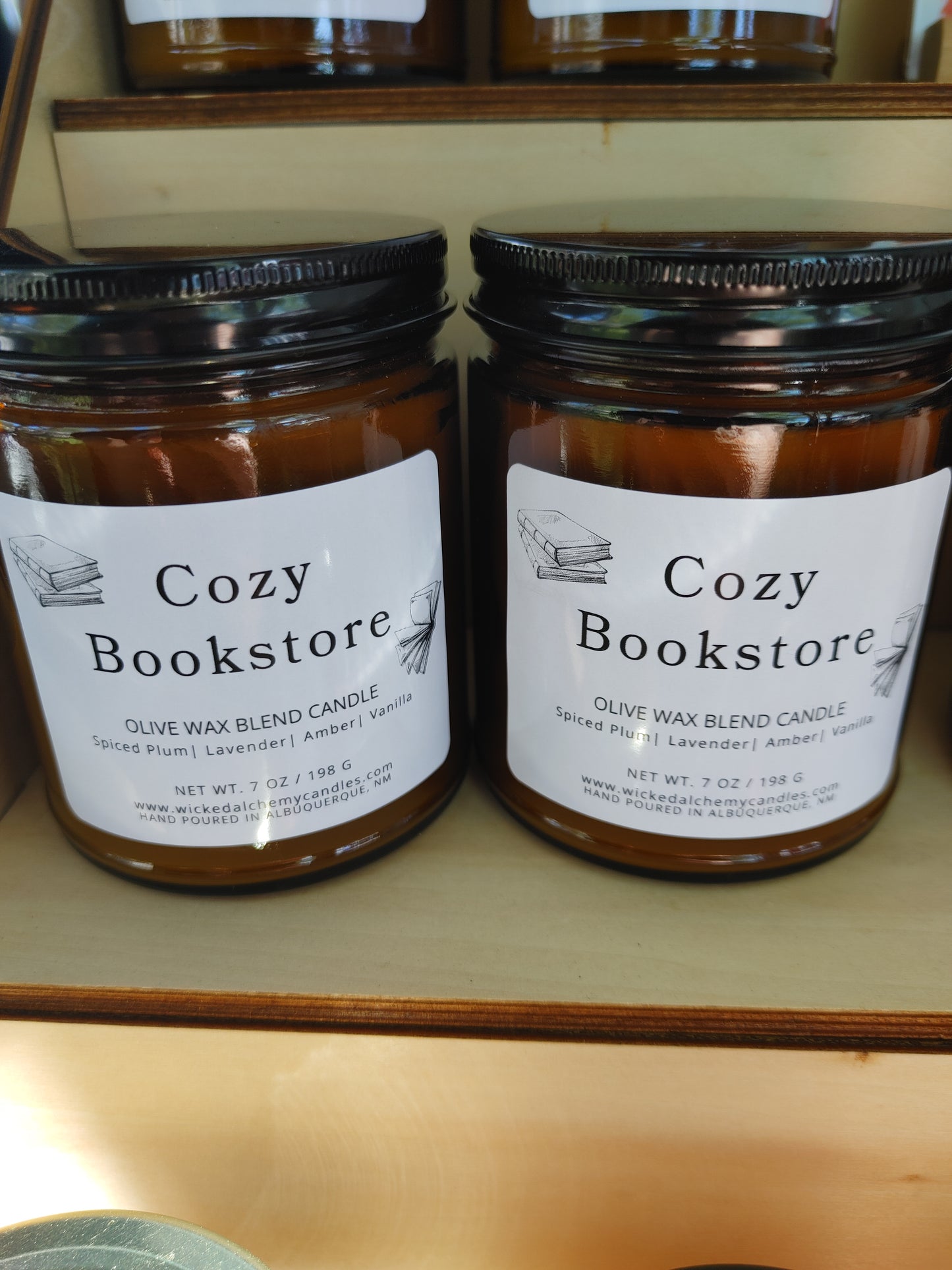 Cozy Bookstore 7oz Cotton Wick Candle