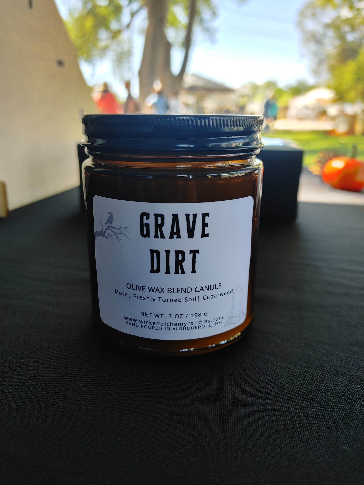 Grave Dirt 7oz Cotton Wick Candle