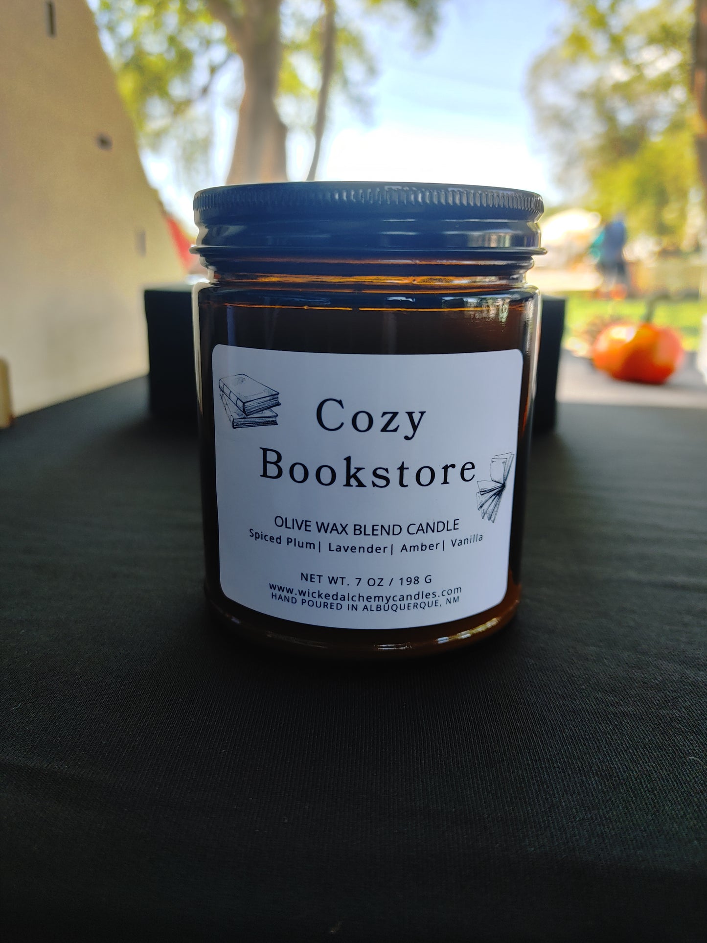 Cozy Bookstore 7oz Cotton Wick Candle