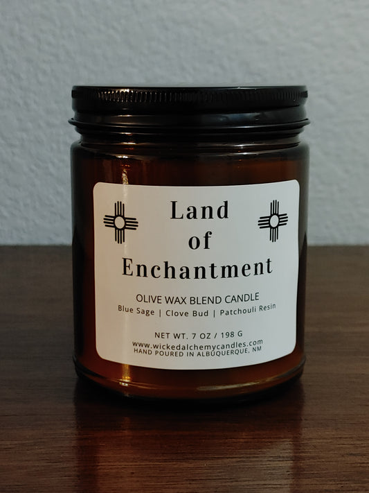 Land Of Enchantment 7oz Cotton Wick Candle