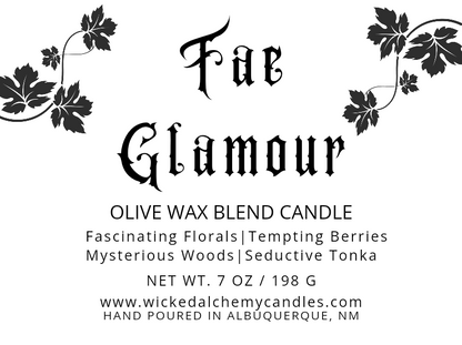 Fae Glamour 7oz Cotton Wick Candle