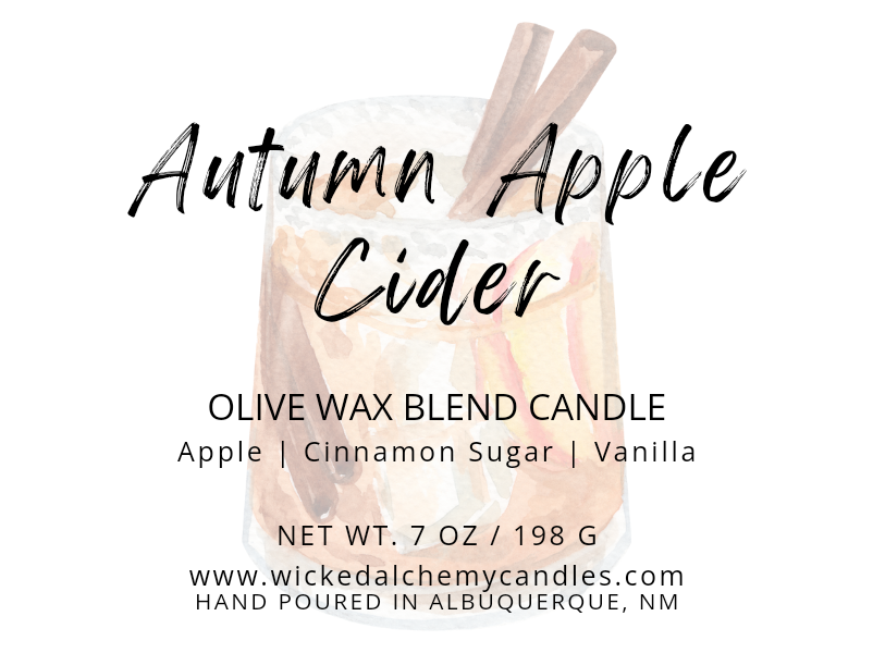 Autumn Apple Cider 7oz Cotton Wick Candle