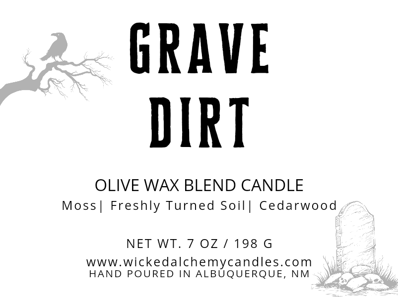 Grave Dirt 7oz Cotton Wick Candle