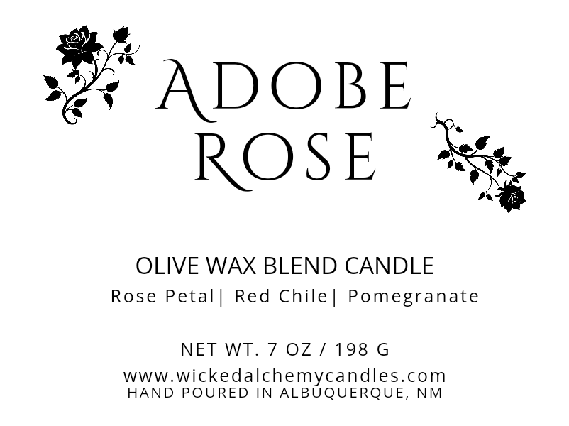 Adobe Rose 7oz Cotton Wick Candle