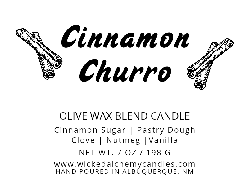 Cinnamon Churro 7oz Cotton Wick Candle